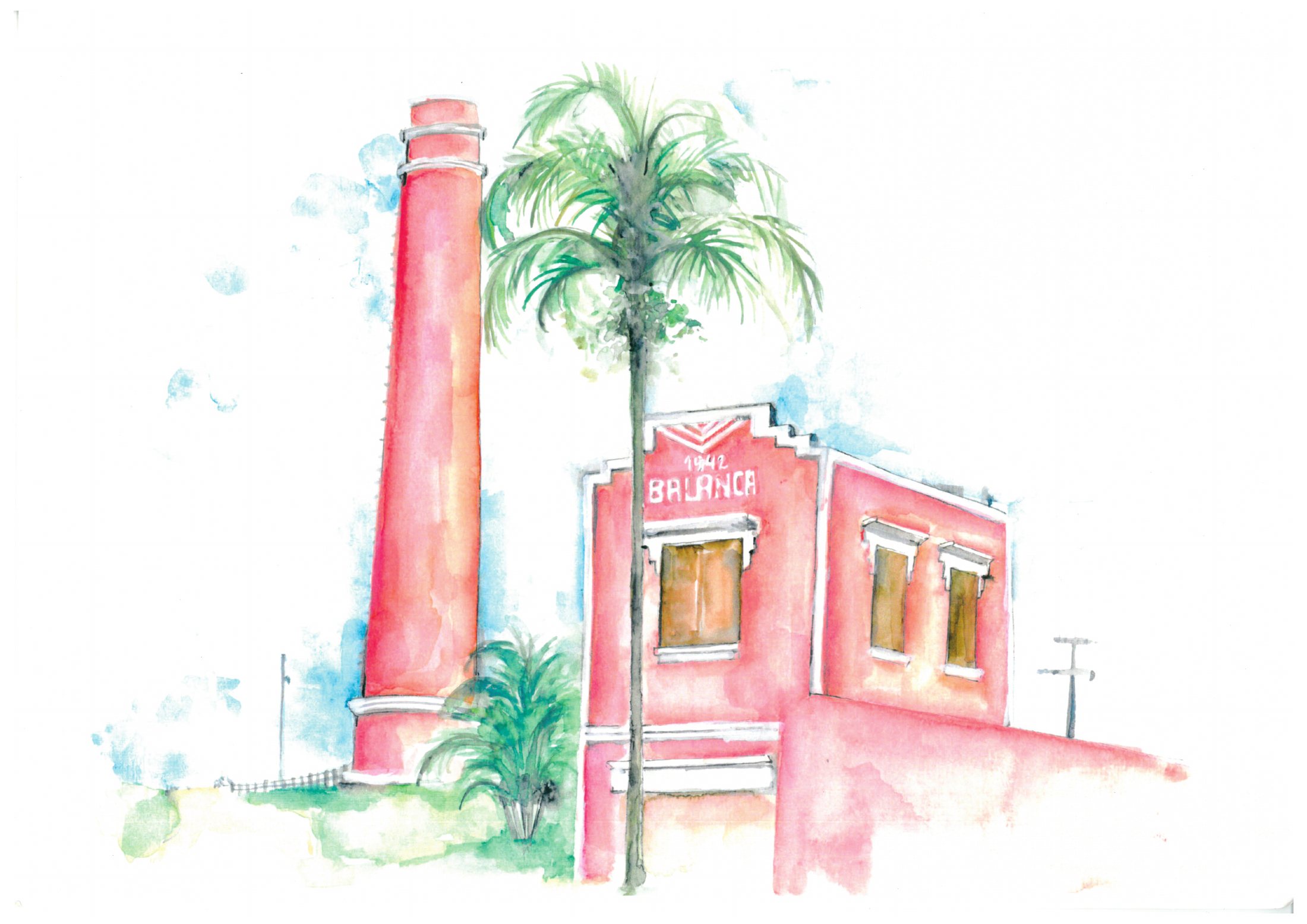 Aquarela enviada para representar o lugar da celebração